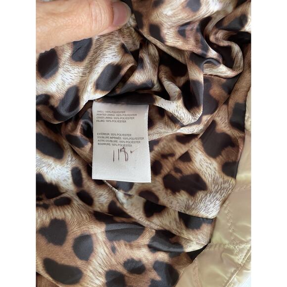 Laundry by Shelli Segal Cream Lightweight Quilted Puffer Coat Jacket Small - Picture 5 of 10